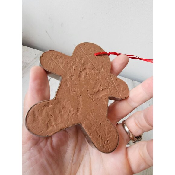 Vintage gingerbread cookie cutter ornament Xmas peppermint tree unique glitter s - Picture 4 of 7